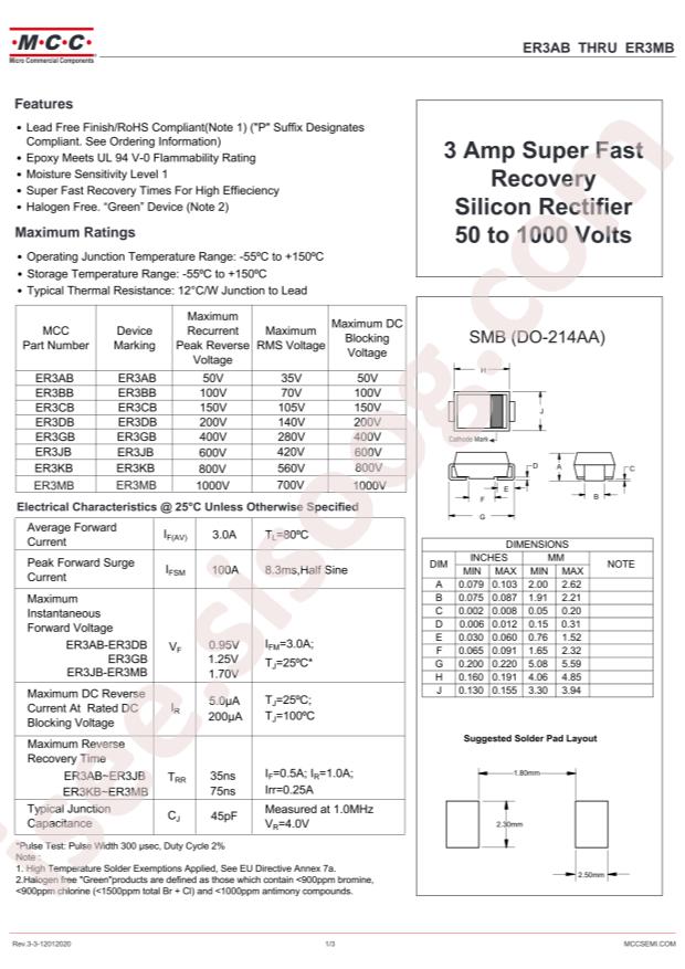 MCC ER3KB-TP