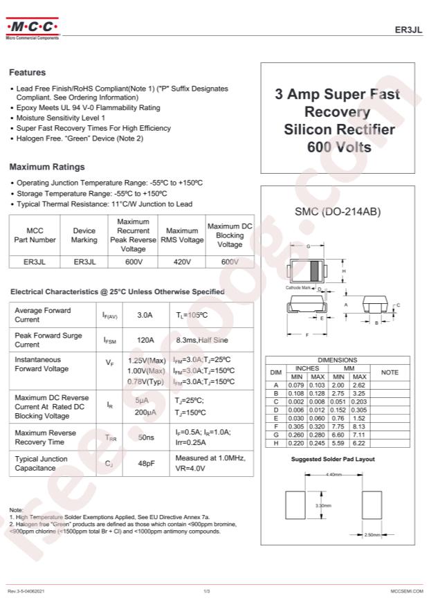 MCC ER3JL-TP