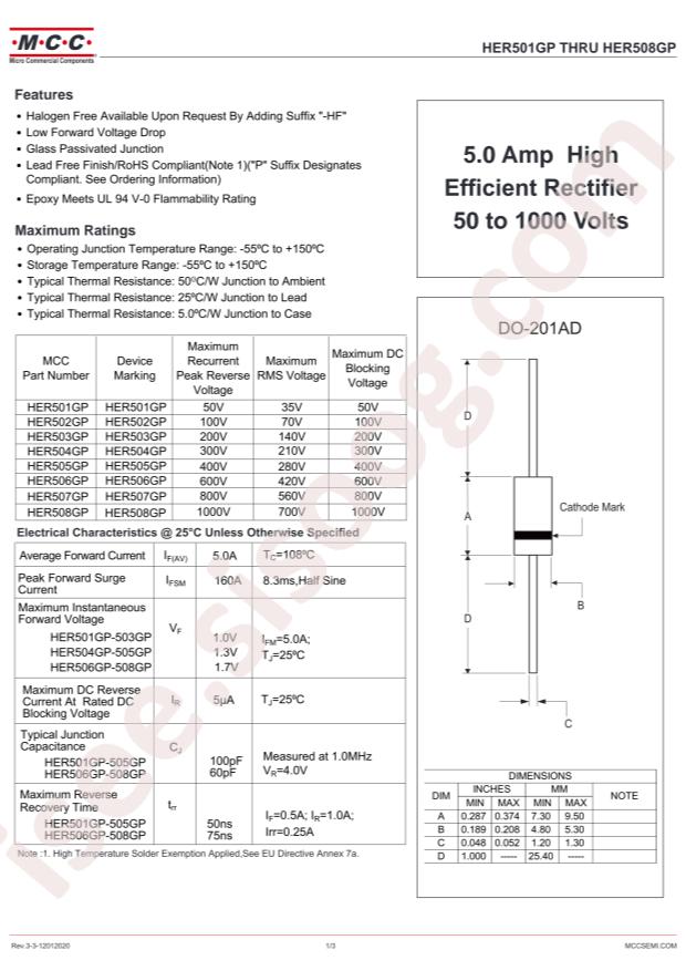 MCC HER505GP-AP