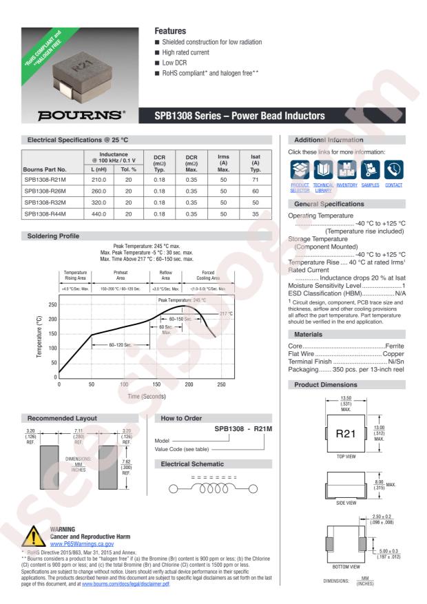 BOURNS SPB1308-R21M