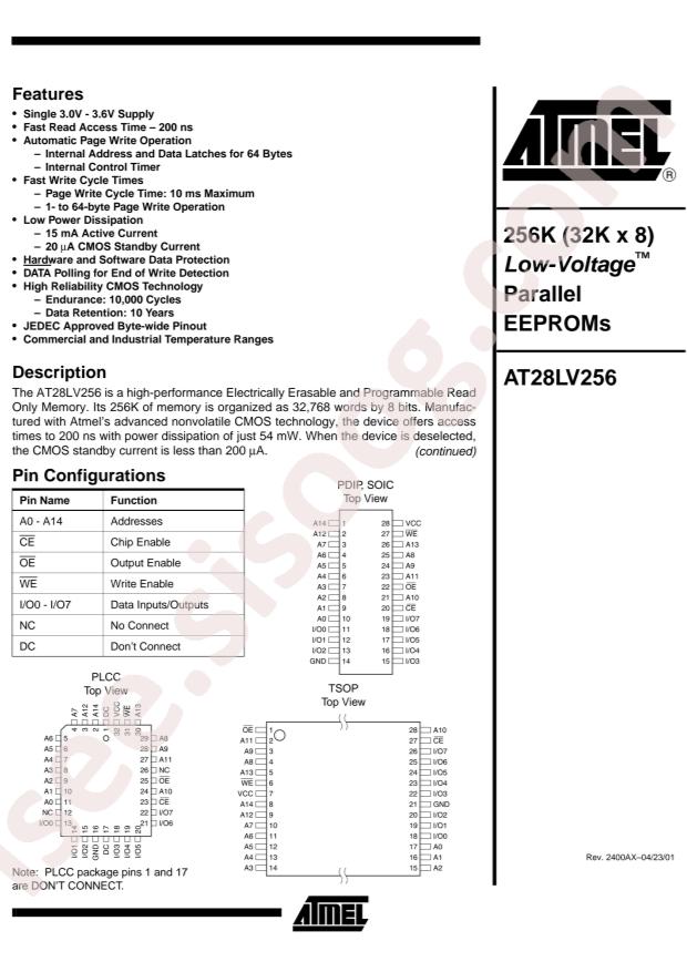 MICROCHIP AT28LV256-25SI