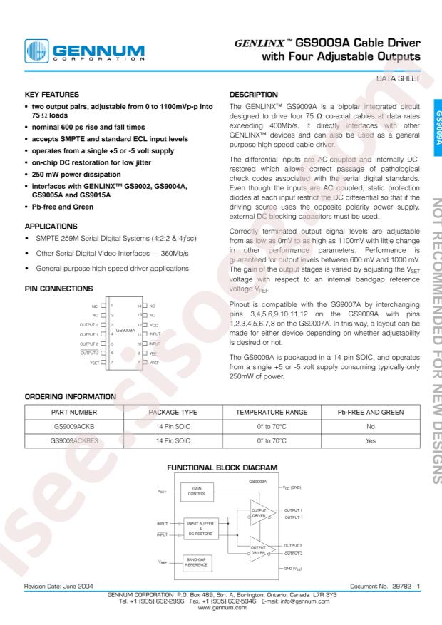SEMTECH GS9009ACKB
