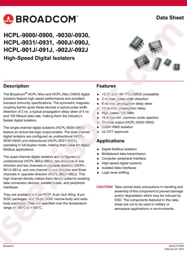 Broadcom HCPL-901J-500