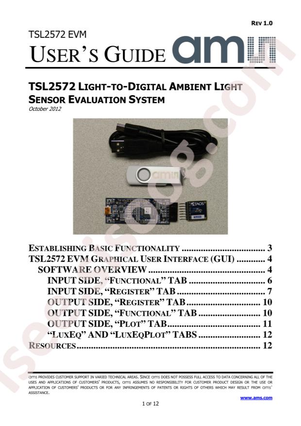 AMS TSL2572EVM