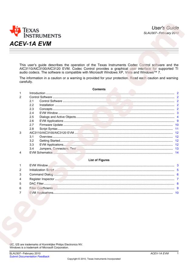 TI TLV320AIC3100EVM-U