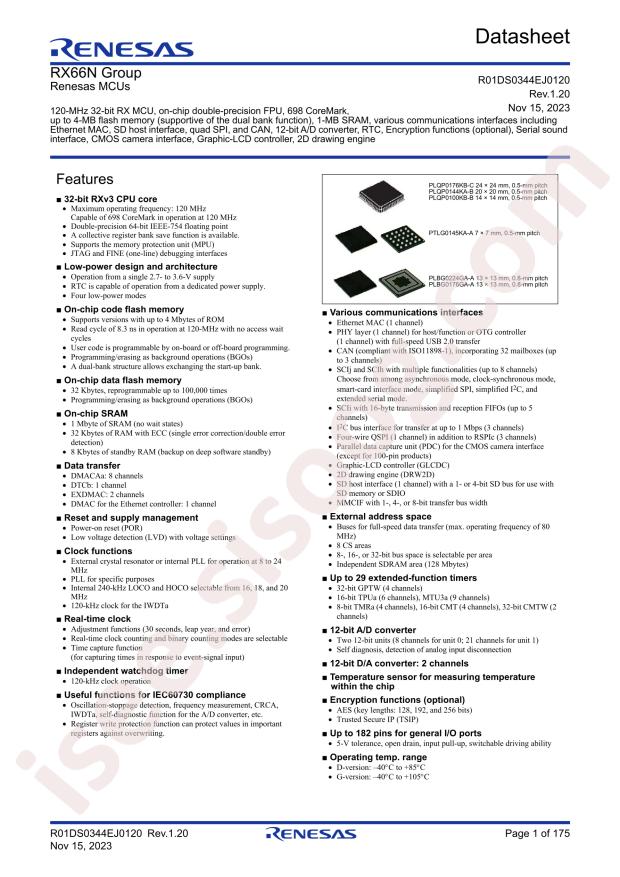 RENESAS R5F566NNHDBD#20