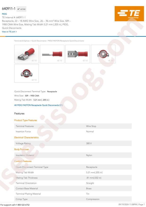 TE Connectivity 640911-1