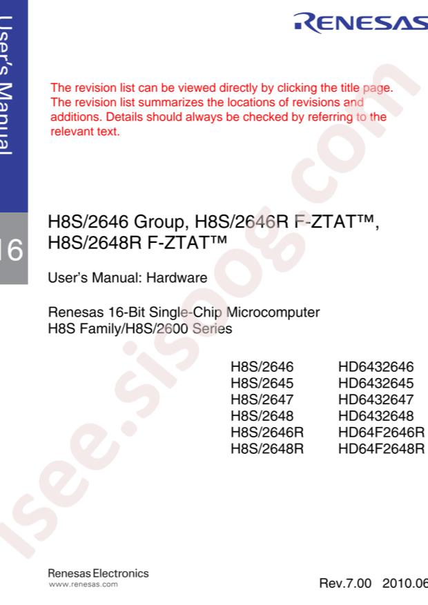 RENESAS DF2646RFC20J