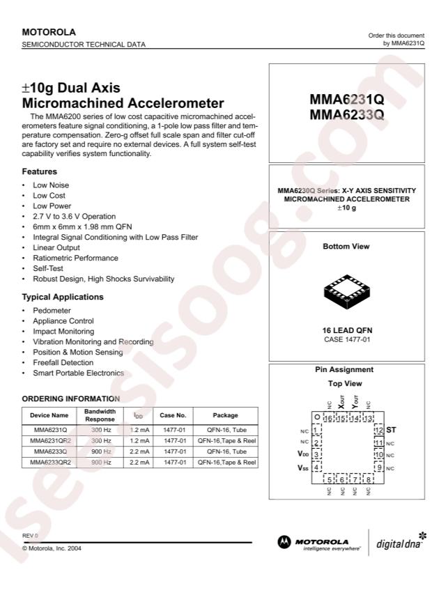 MOTOROLA MMA6231QR2