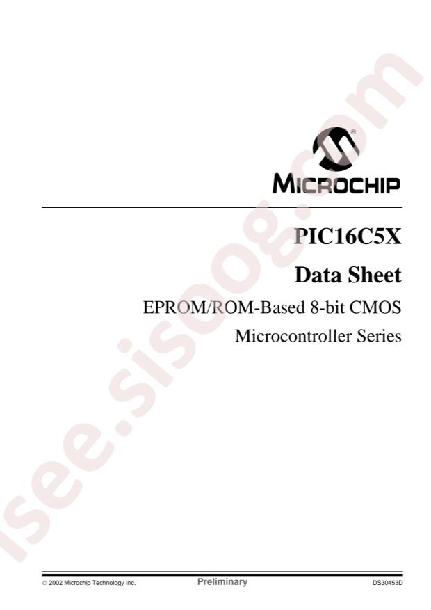 MICROCHIP PIC16C54-H5I/SO