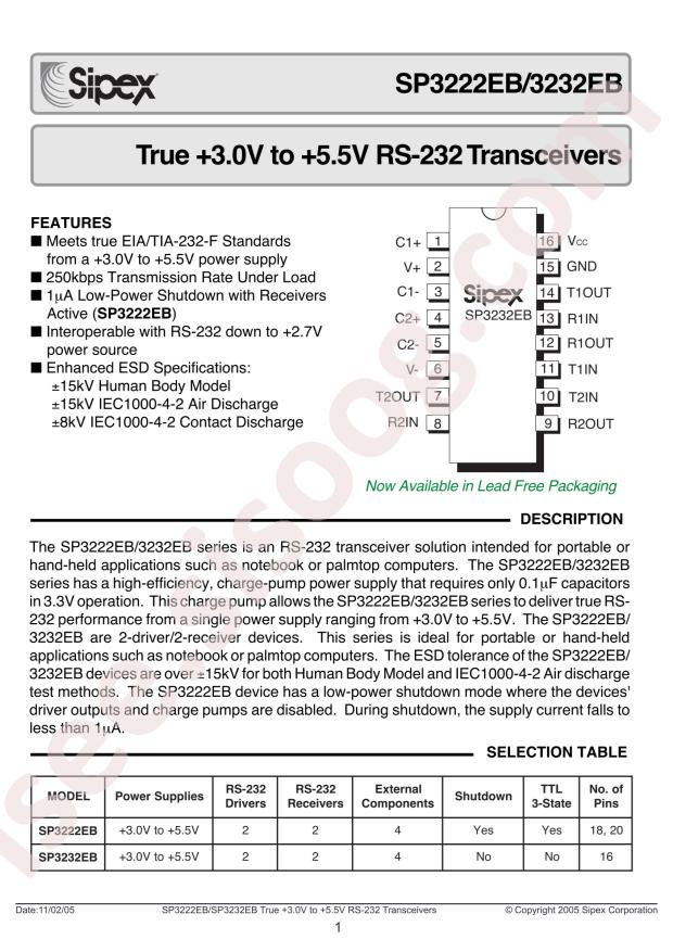 SIPEX SP3222EBCP-L