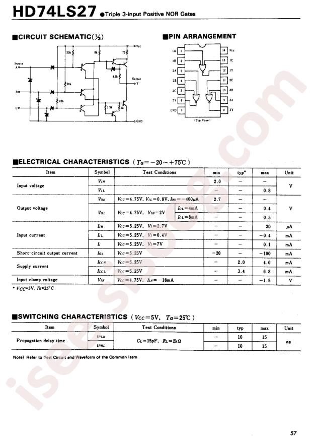 onsemi SN74LS27ML1