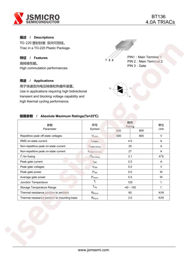 JSMSEMI BT136-600D