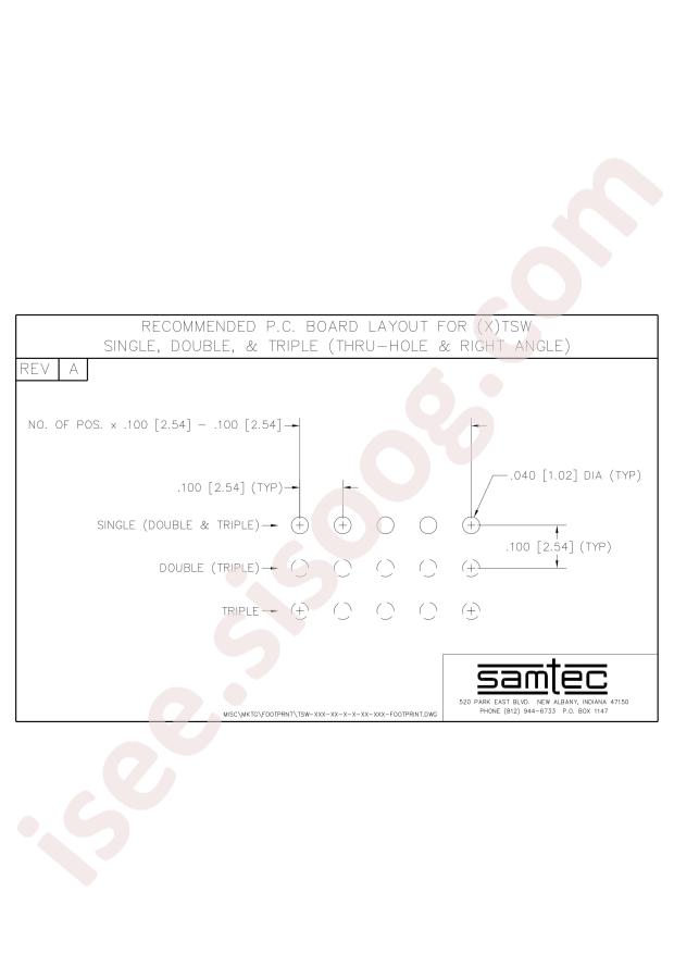 Samtec TSW-105-08-L-D-RA