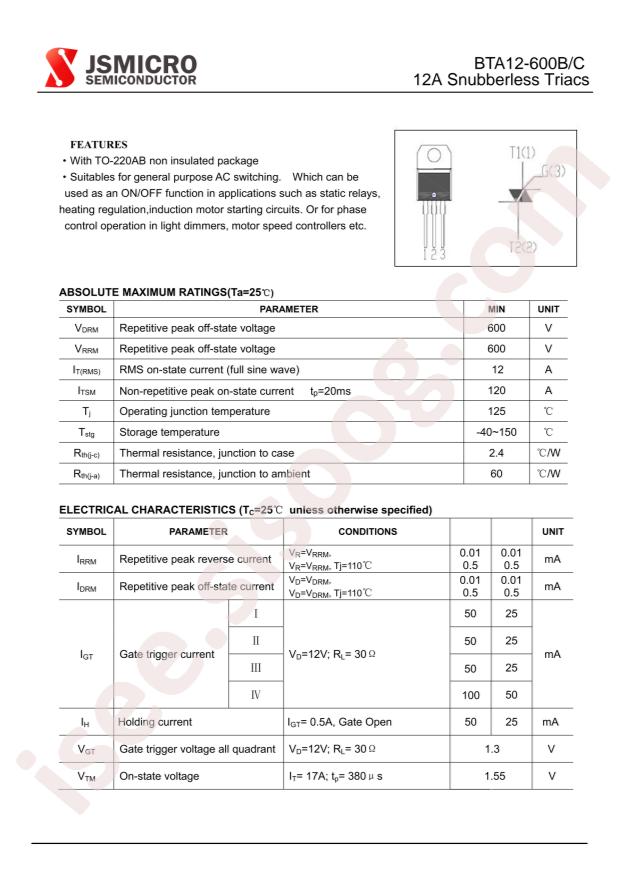 JSMSEMI BTA12-600BRG