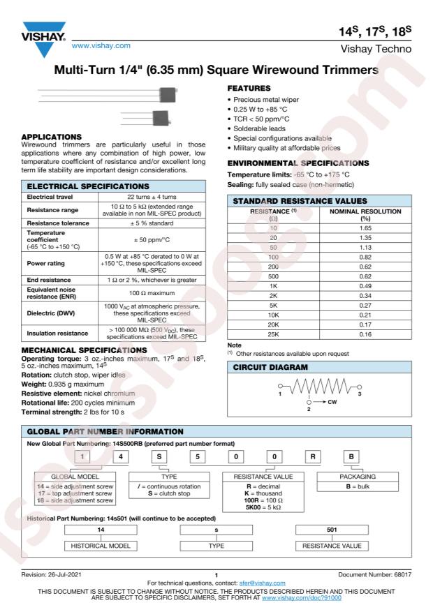VISHAY 017S-103