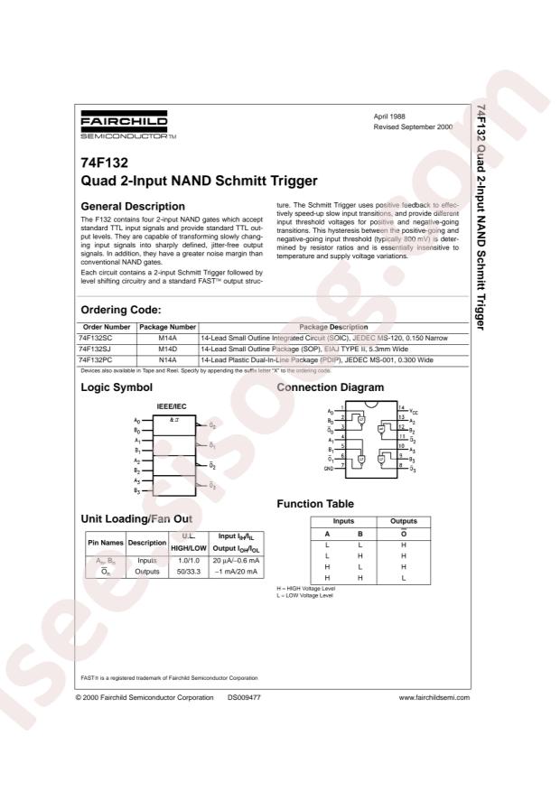 onsemi MC74F132N