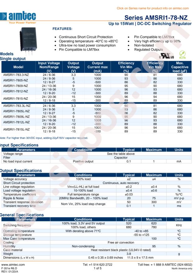 Aimtec AMSRI1-7805-NZ