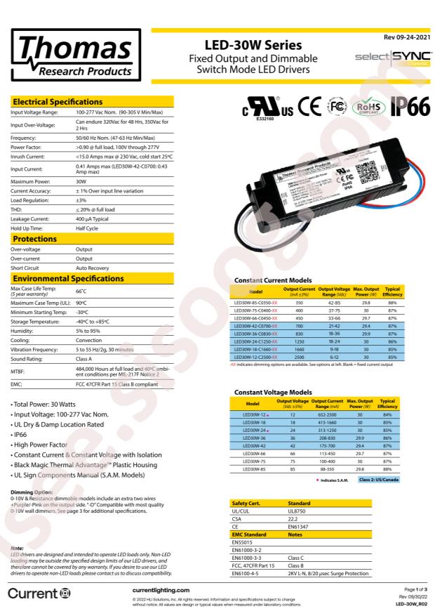 HUBBELL LED30W-18-C1660-D