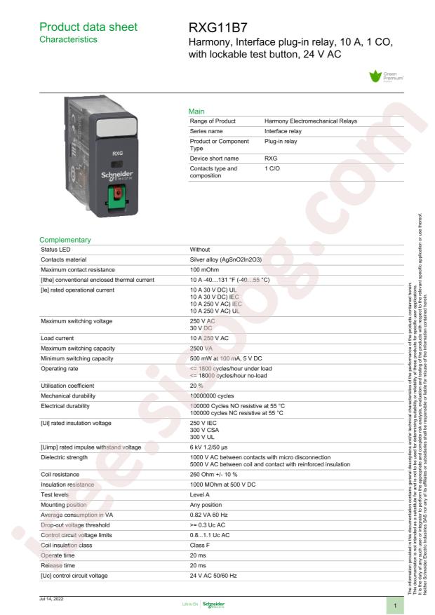 Schneider RXG11B7