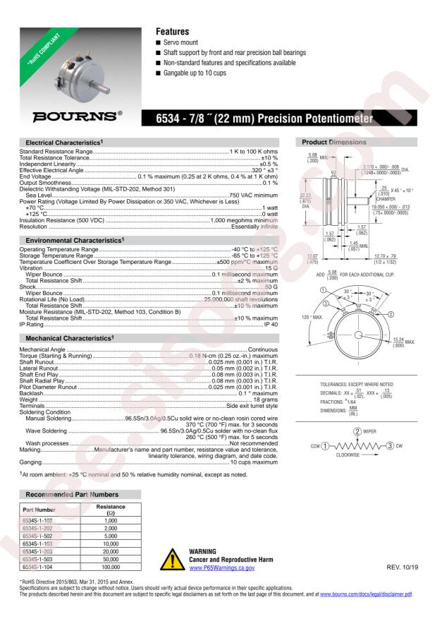 BOURNS 6534S-1-502