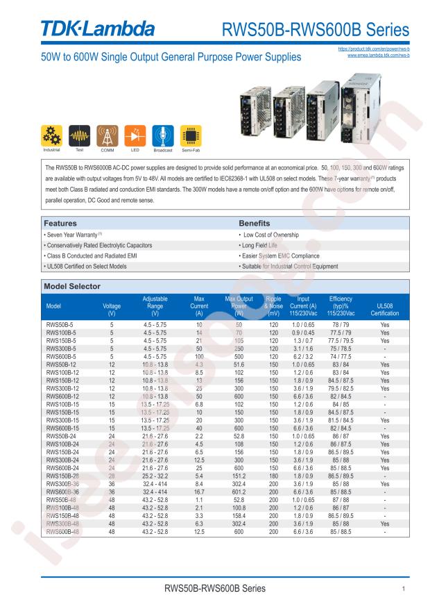 TDK RWS600B-5/CO2