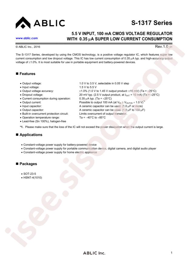ABLIC S-1317A23-M5T1U4