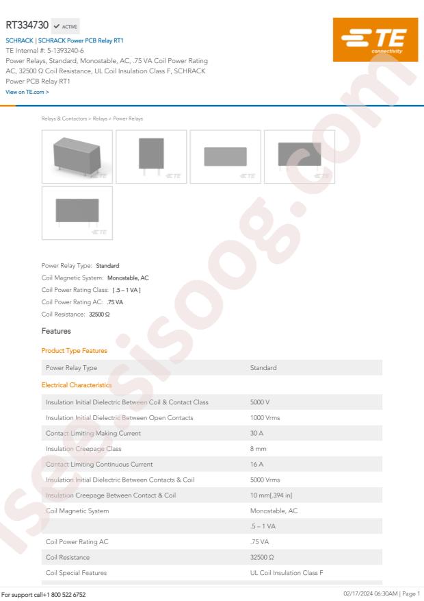 TE Connectivity RT334730