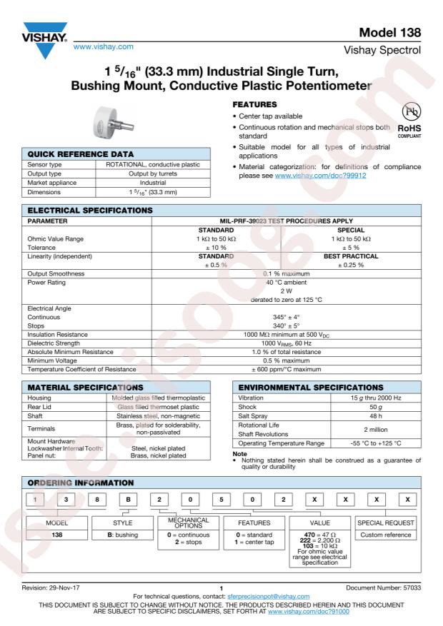 VISHAY 138B00202