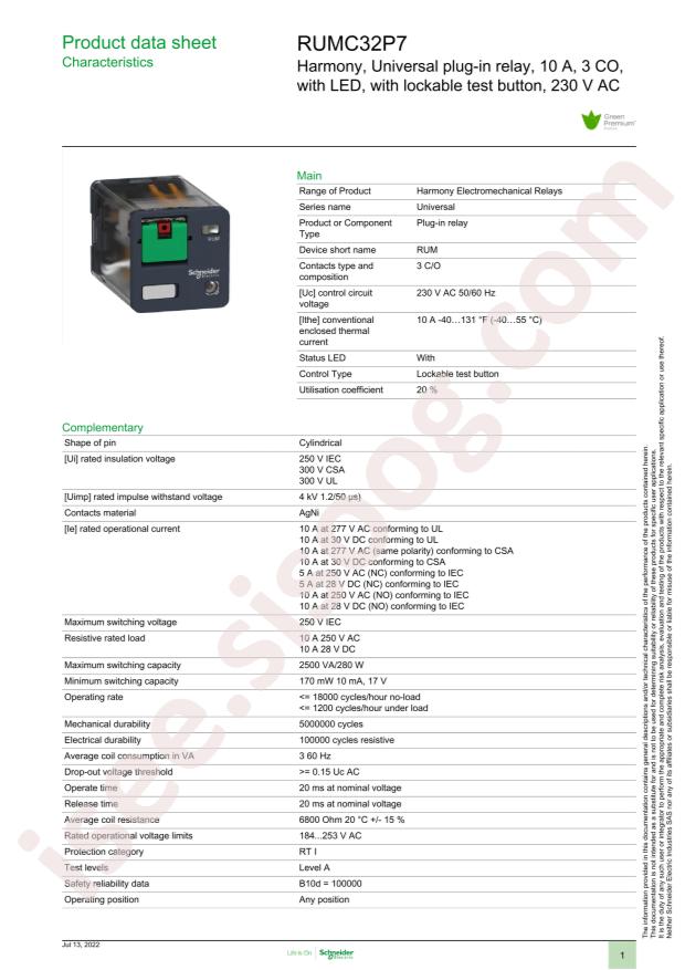 Schneider RUMC32P7