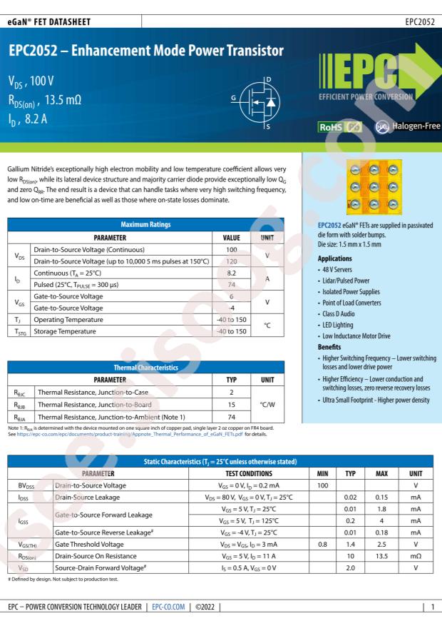 EPC EPC2052