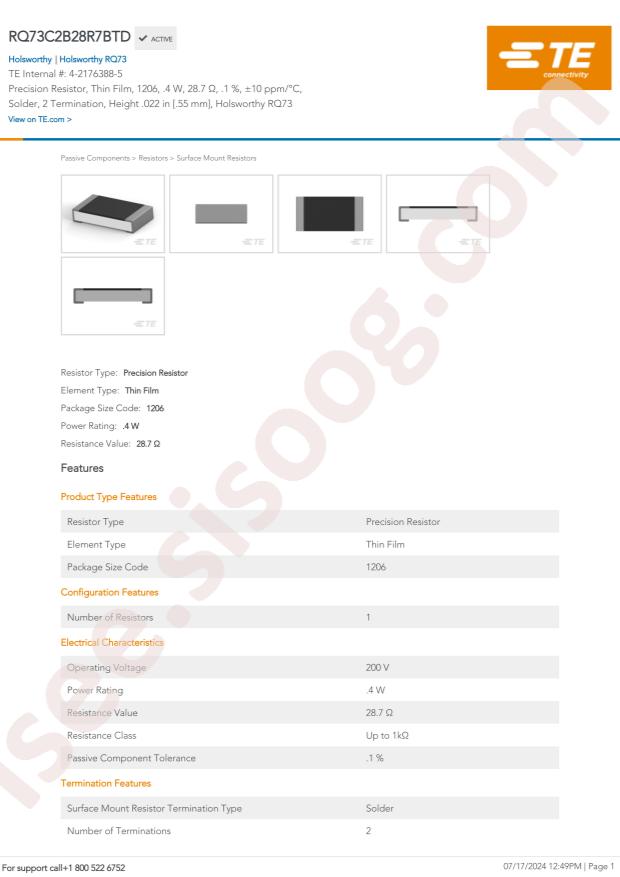TE Connectivity RQ73C2B28R7BTD