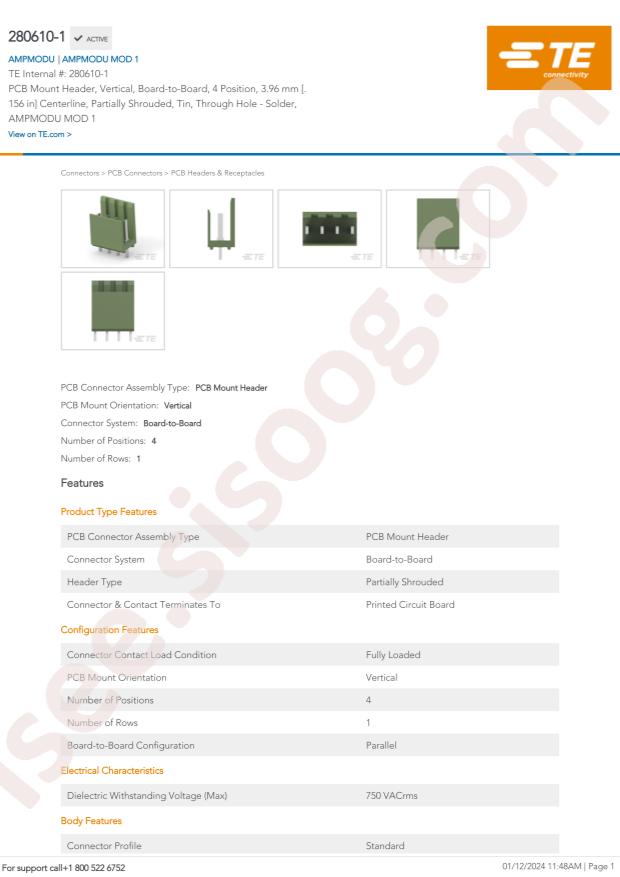 TE Connectivity 280610-1