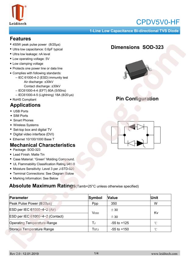 Leiditech CPDV5V0-HF