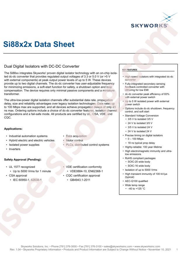 SKYWORKS SI88421ED-IS