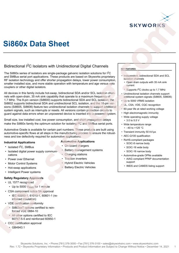 SKYWORKS SI86S606AB-IUR