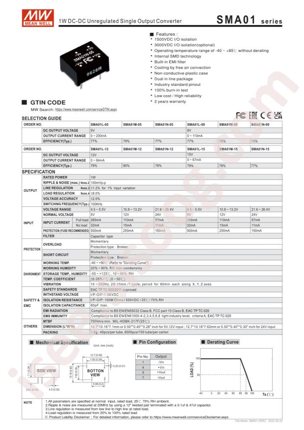 MEAN WELL SMA01L-05