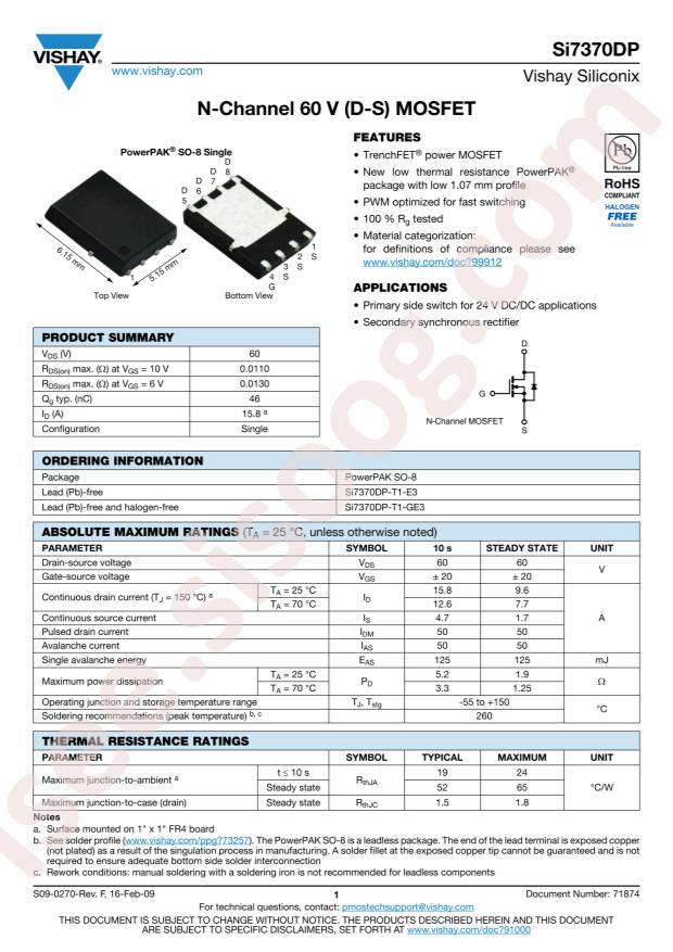 VISHAY SI7370DP-T1-E3