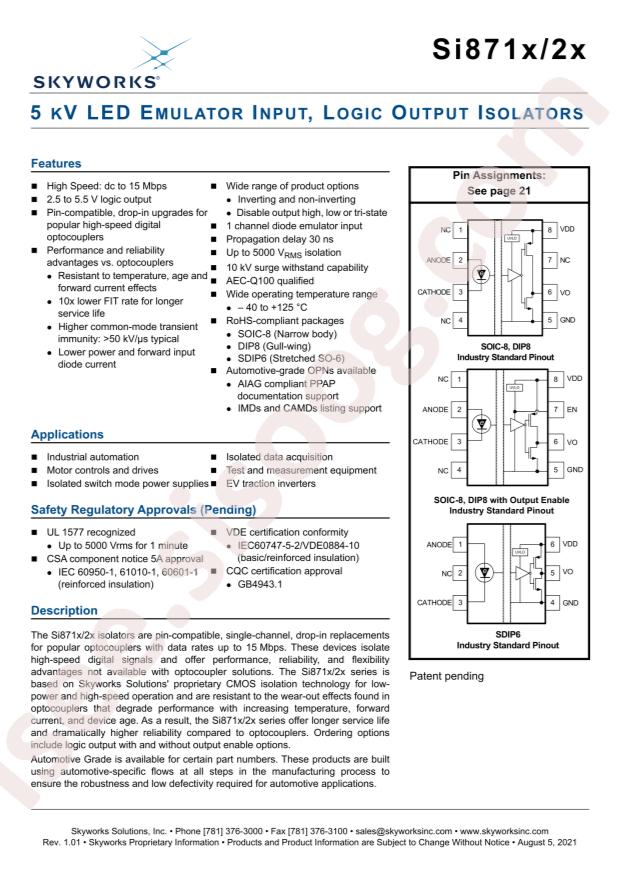 SKYWORKS SI8717BC-A-IPR