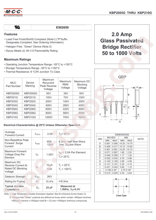 MCC KBP204G-BP