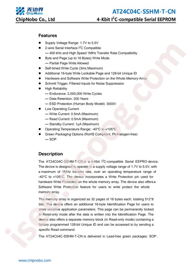 ChipNobo AT24C04C-SSHM-T-CN