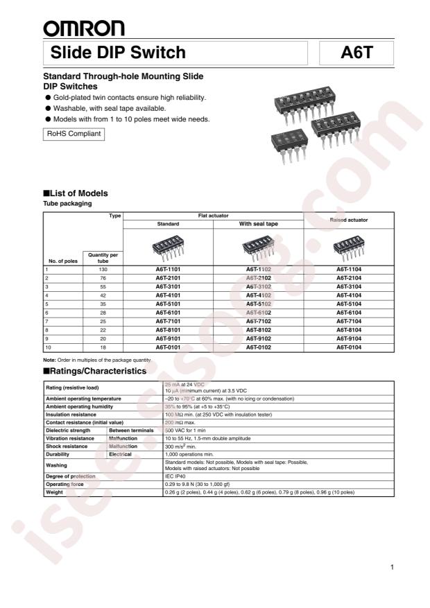OMRON A6T-4102