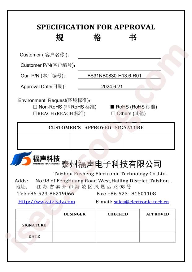 FUET FS31NB0830-H13.6-R01