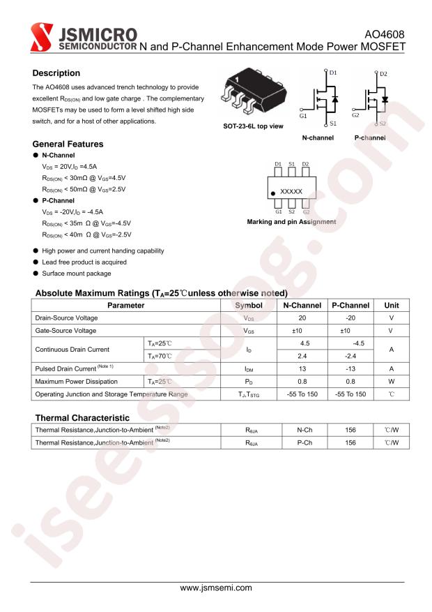 JSMSEMI AO4608