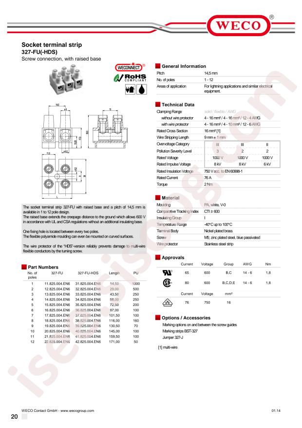 WECO 327-FU-HDS/10