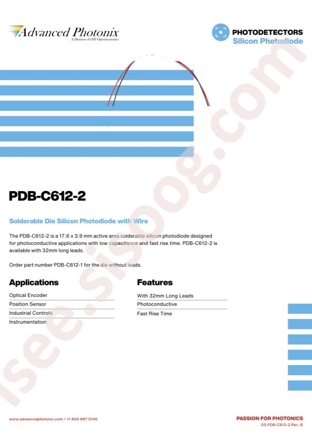 Advanced Photonix, Inc. PDB-C612-2