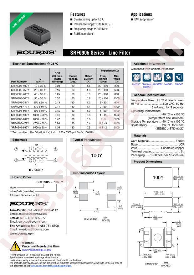 BOURNS SRF0905-472Y
