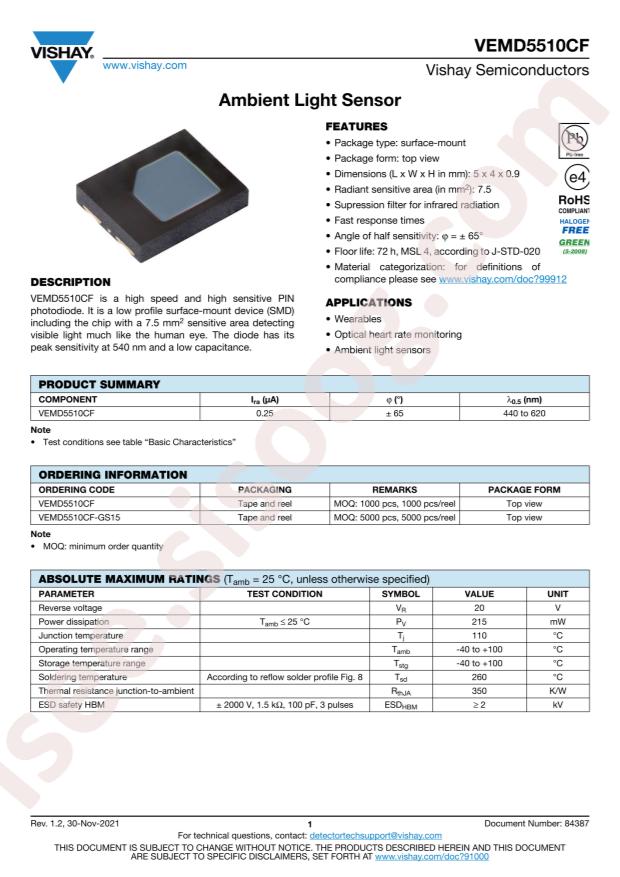 VISHAY VEMD5510CF