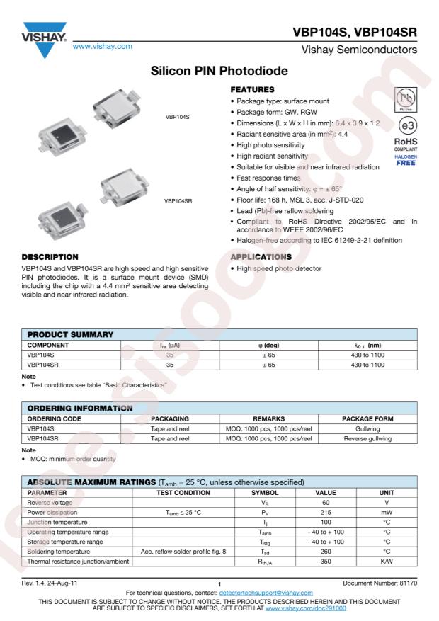 VISHAY VBP104S
