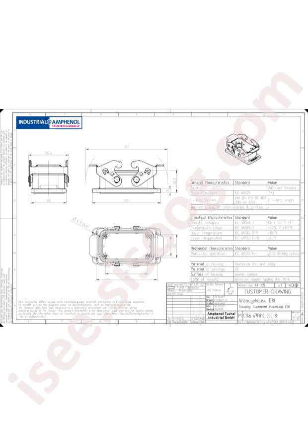 Amphenol C146 67F010 000 8
